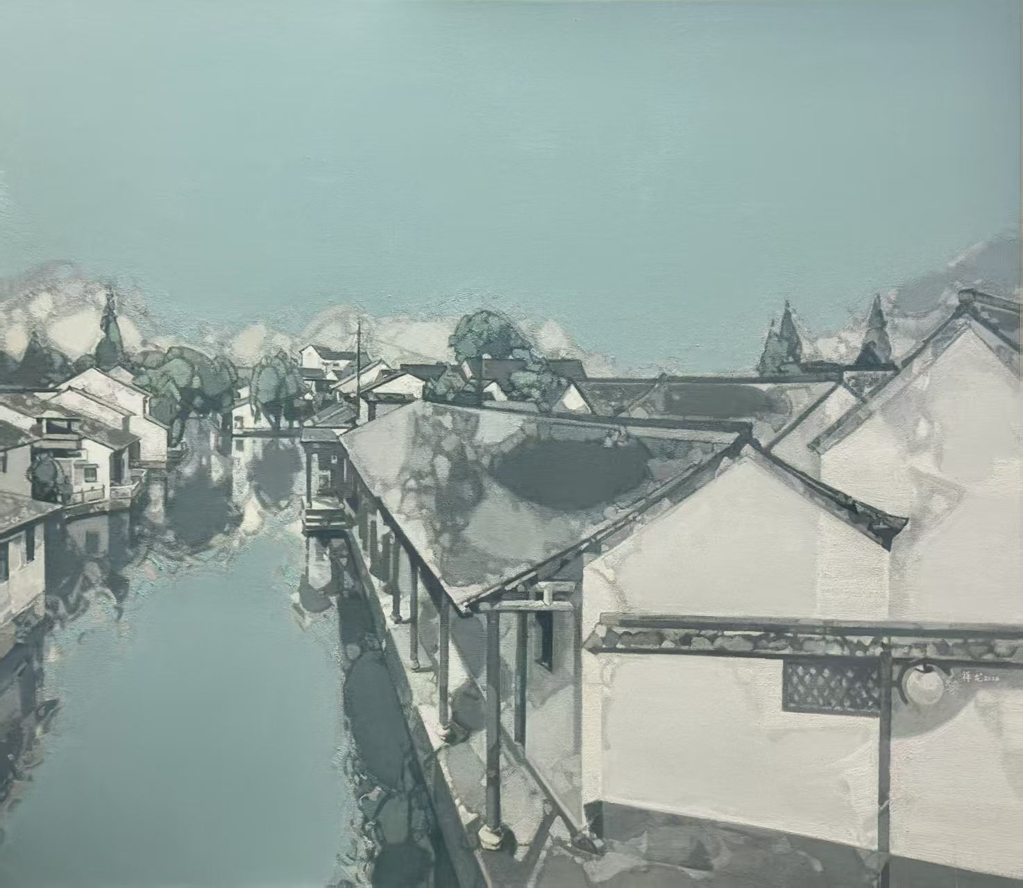 油画作品：江南